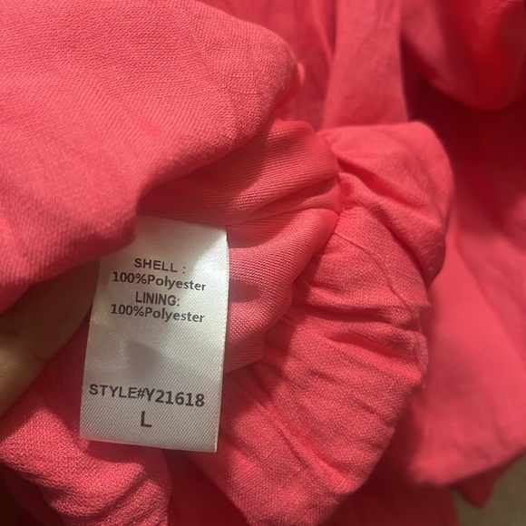 DO+BE Vibrant Pink coral Layered Sleeve Crop Top - Picture 4 of 4